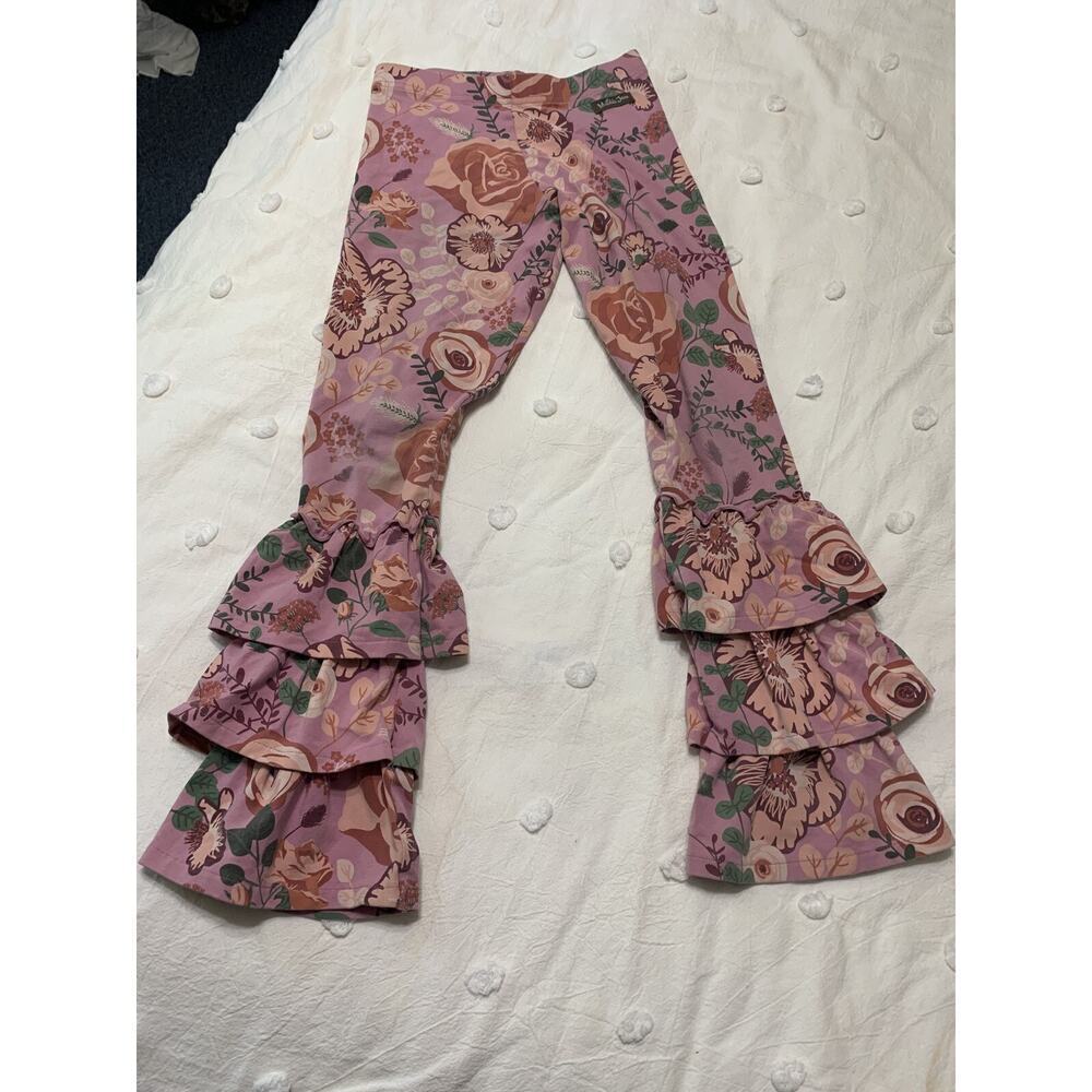 Matilda Jane Just Imagine Odette Bennys Girls Leggings Floral Size 10 Boho - Picture 3 of 4